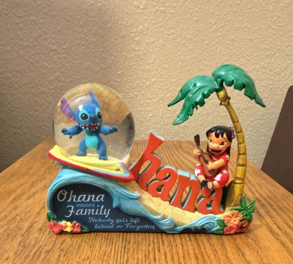 Disney Lilo & Stitch 'Ohana Means Family' Musical Snow Globe
